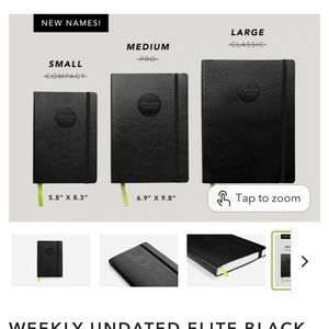Passion planner medium WEEKLY UNDATED ELITE BLACK